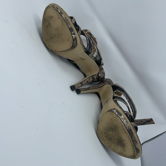 Women’s Black Mesh and Snake Skin Heels by Just Fab. Size 9 - Picture 4 of 4